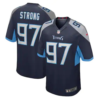 mens nike kevin strong navy tennessee titans game player je